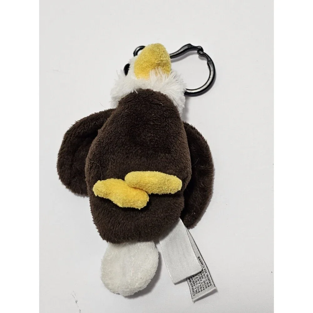 Unipak Designs Eagle Plush Backpack Clip 5" Rare Collectible Bird Stuffed Animal - Picture 4 of 7